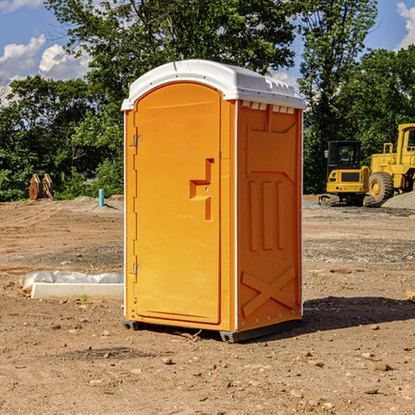 how often are the porta potties cleaned and serviced during a rental period in Mountain Pass